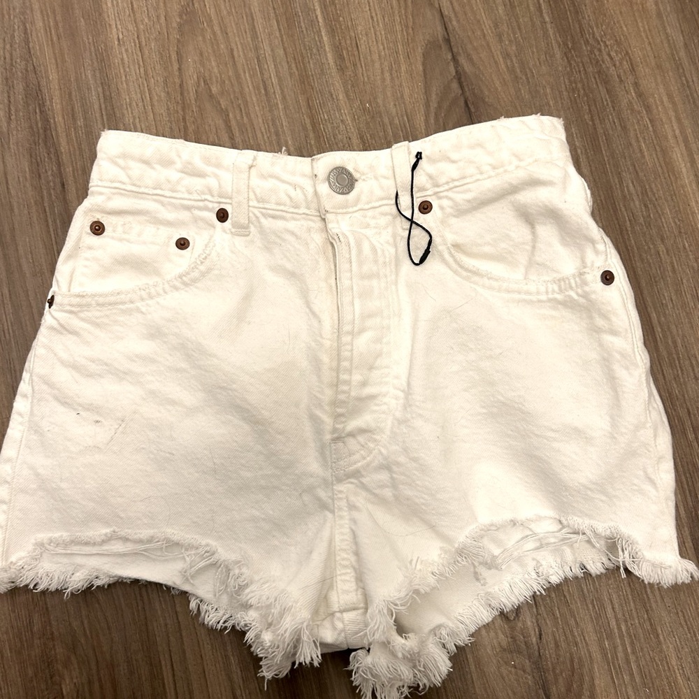 White Zara Denim Shorts